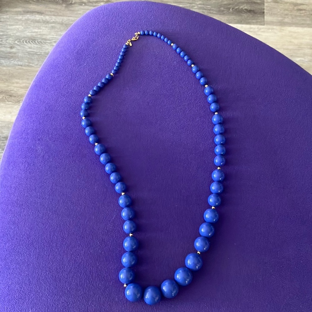 Vintage monet blue necklace